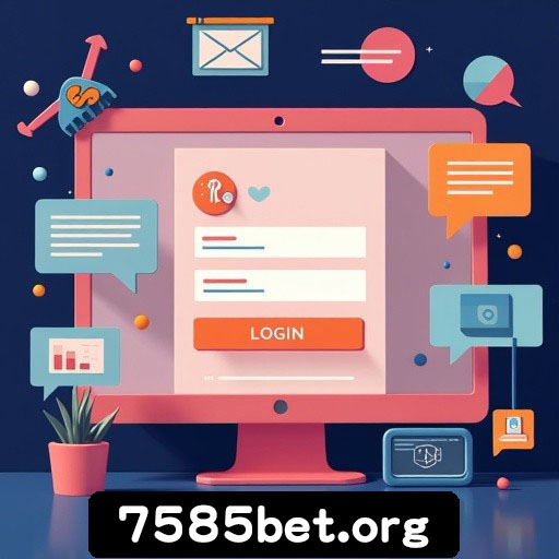 Tela de login seguro no 7585bet.org
